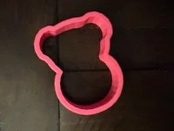 3.5" Teddy Bear-Head Baby Rattle Cookie Cutter