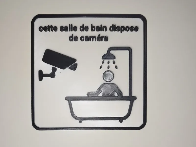 panneau salle de bian rigolo