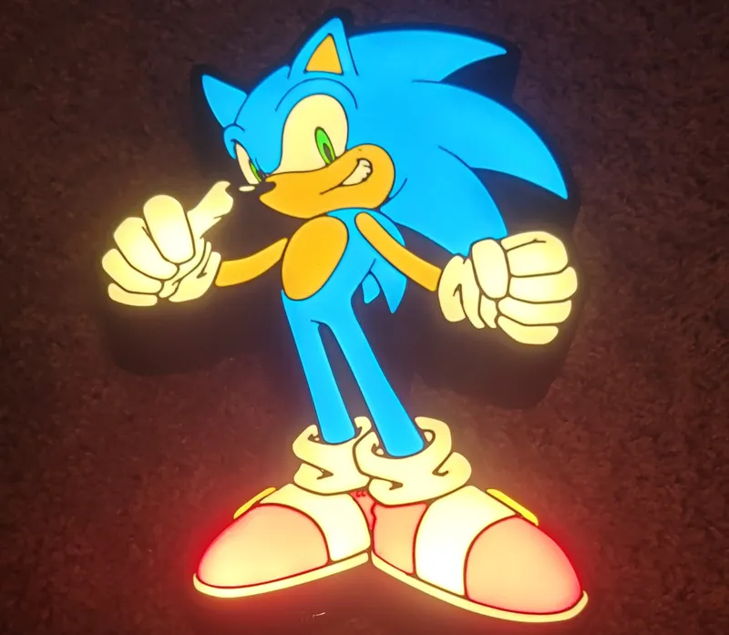 Sonic The Hedgehog LED Lightbox