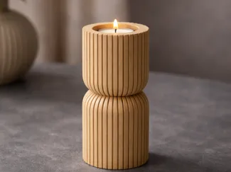 Ribbed Glow Teelichthalter