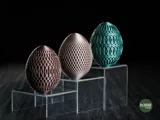 Minimalist Easter Egg Figurine with Intricate Pattern