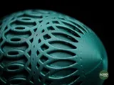 Minimalist Easter Egg Figurine with Intricate Pattern