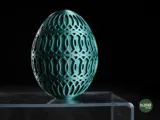Minimalist Easter Egg Figurine with Intricate Pattern