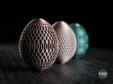 Minimalist Easter Egg Figurine with Intricate Pattern