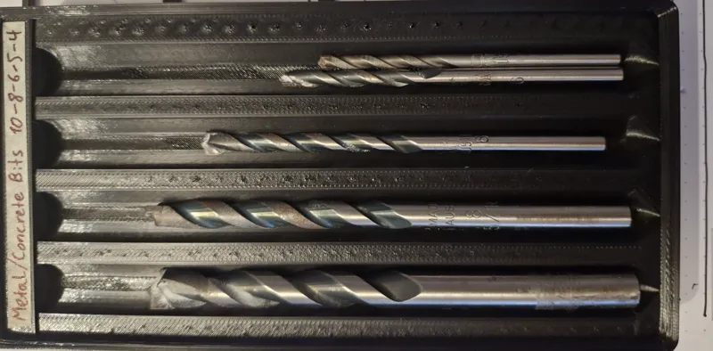Gridfinity drill bit holder
