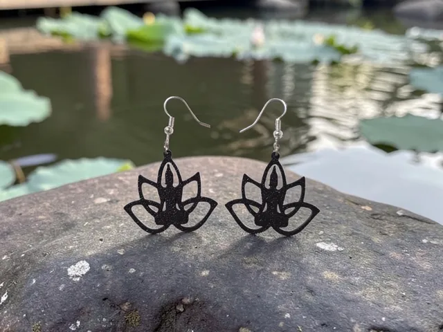 Buddha lotus earrings