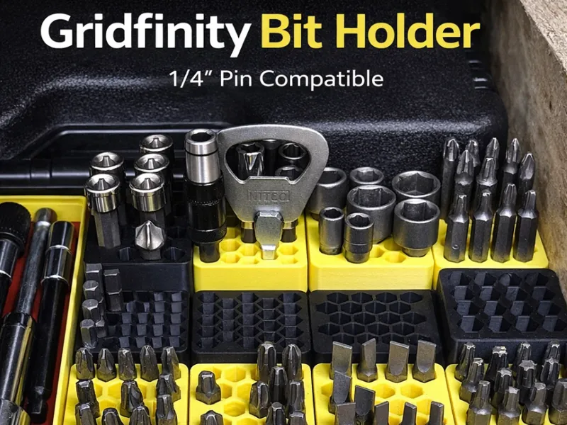 Porta Bit Esagonale Gridfinity 1x1 (20 inserti)