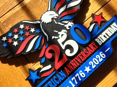 250th Anniversary American Birthday Eagle Wall Art