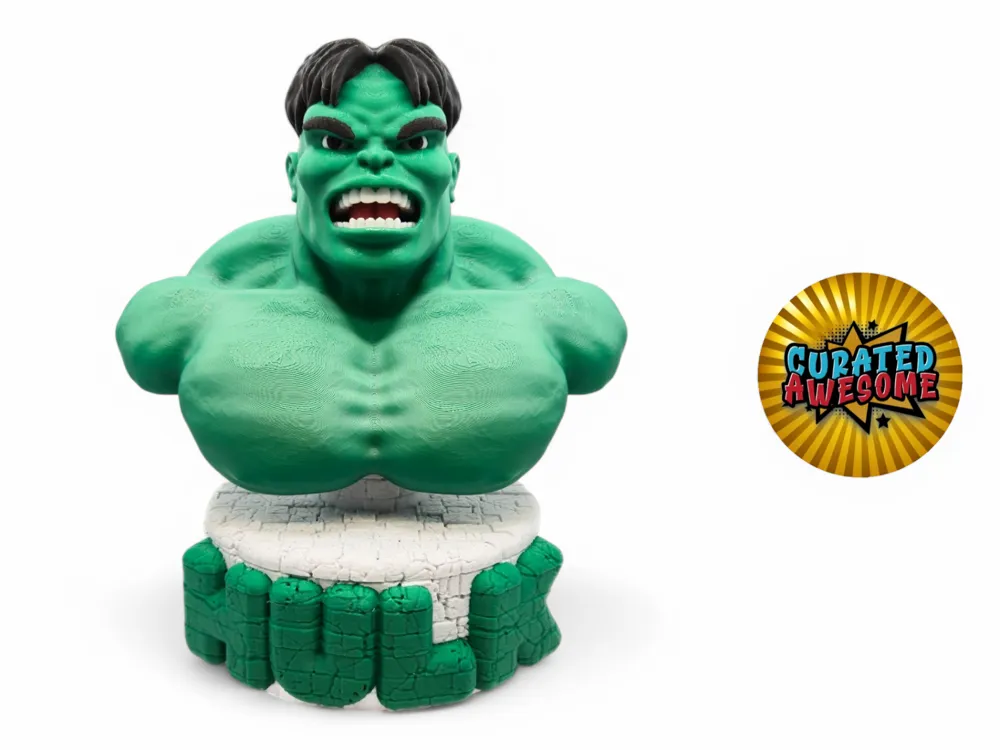 El Busto de Hulk - Los Vengadores de Marvel por CuratedAwesome - MakerWorld