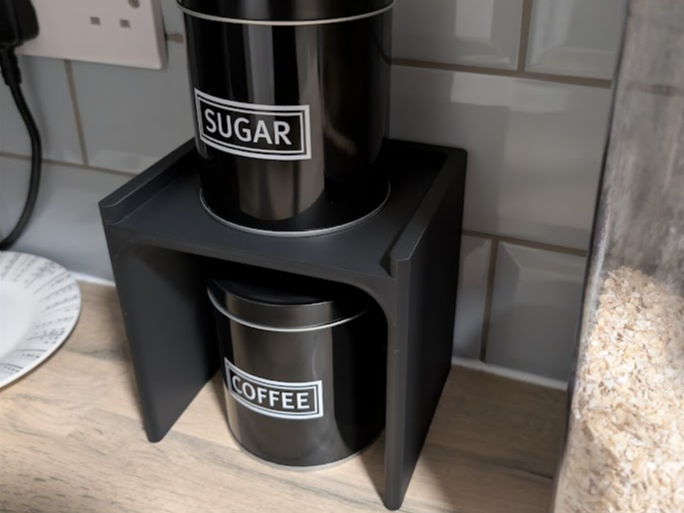 Kitchen Organizer: Coffee & Sugar Tin Stand