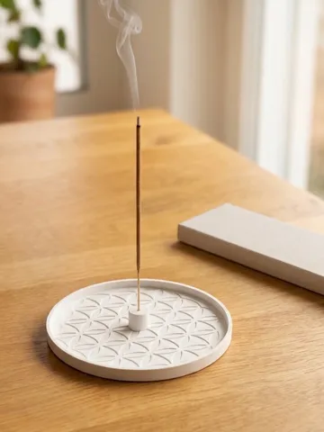 Modelo para impresión 3D: Räucherstäbchenhalter Blume des Lebens 14cm — vista de referencia 2