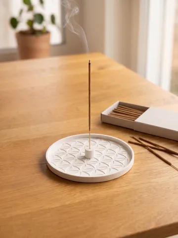 Modelo para impresión 3D: Räucherstäbchenhalter Blume des Lebens 14cm — vista de referencia 3