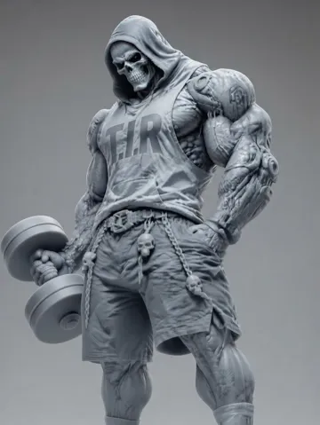 Modelo para impresión 3D: Trainierter Tod — vista de referencia 2