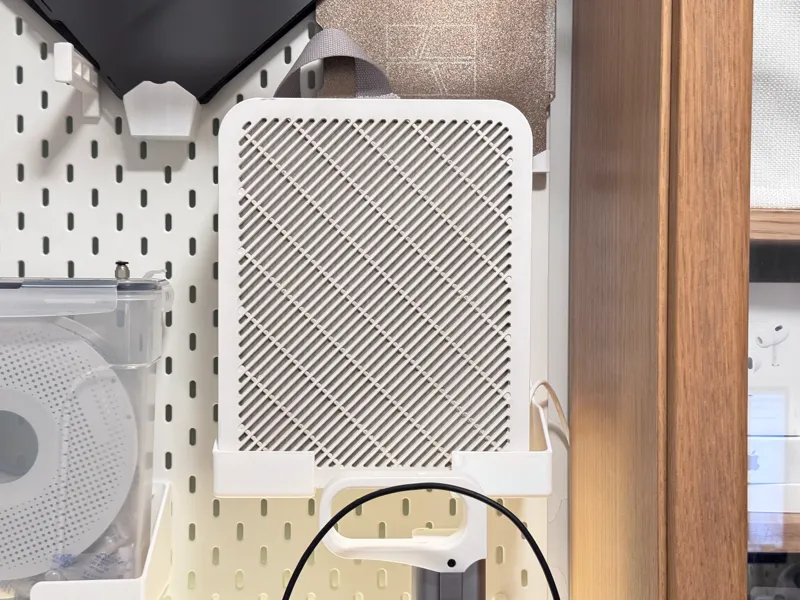 ikea air purifier skadis pegboard mount t clip