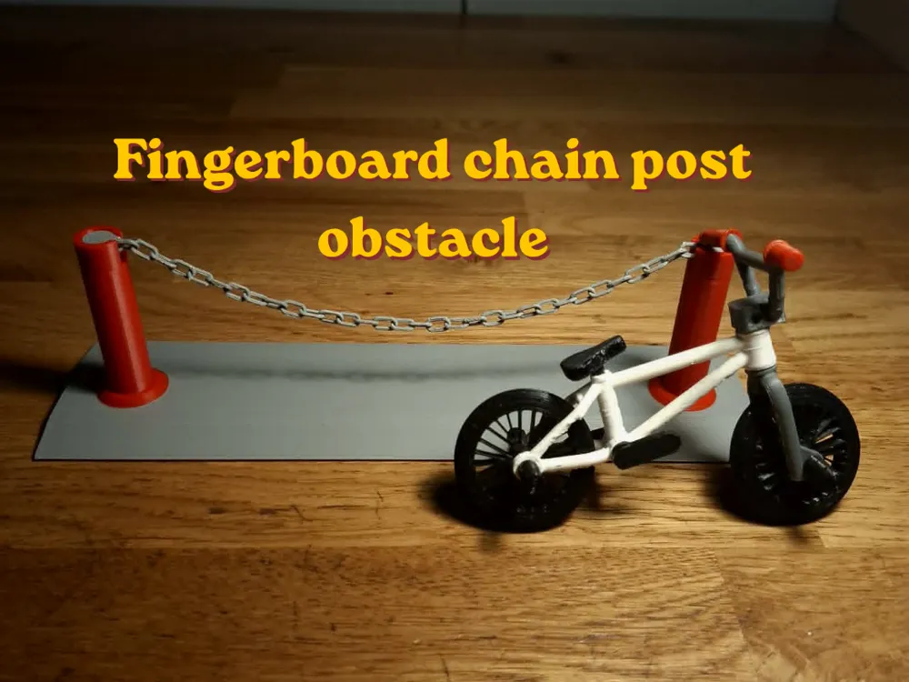 Accesorio para impresora 3D: Fingerboard chain posts obstacle. Referencia del modelo original.