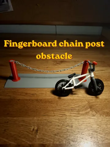 Accesorio para impresora 3D: Fingerboard chain posts obstacle — vista de referencia 2