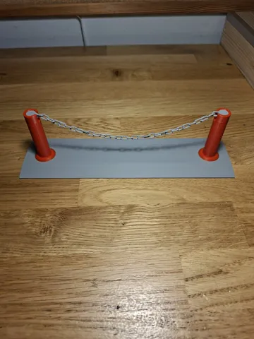 Accesorio para impresora 3D: Fingerboard chain posts obstacle — vista de referencia 3