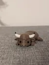 White horns with black tips