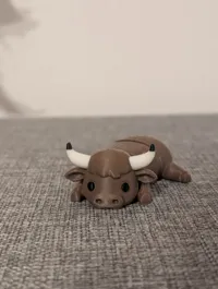 White horns with black tips