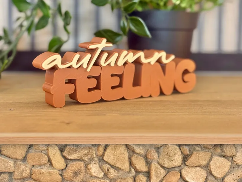 Wortbild autumn feeling Deko