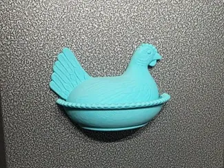 Antique Look Nested Hen (half) for Fridge Magnet