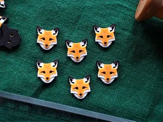 Sewing - Fox Buttons - 3 Colors