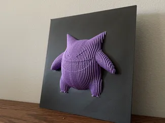 Gengar Pokemon Layered Sculpture - 12x12 cm - 42gr