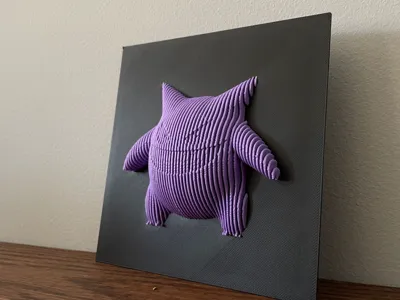 Gengar Pokemon Layered Sculpture - 12x12 cm - 42gr