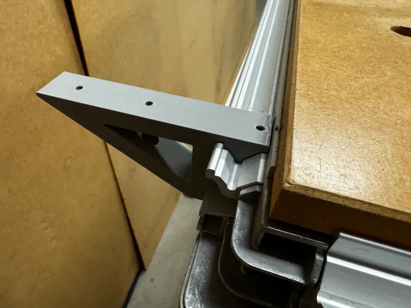 Brackets for Festool MFT table to add small shelf