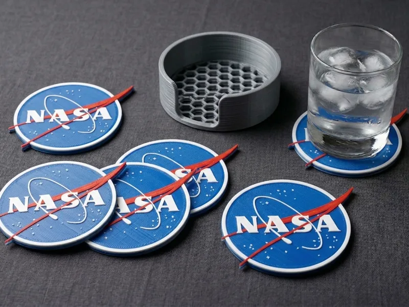 Coffee Logo Coasters - Set with Holder