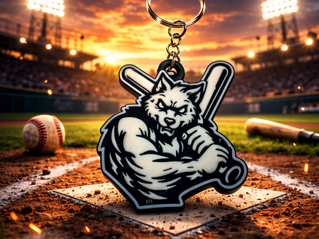 wolf Baseball, keychain