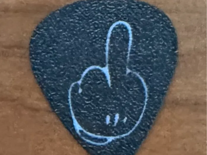 The mouse middle finger guitar pick