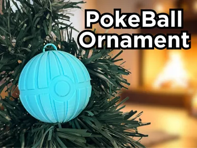PokeBall Christmas Ornament