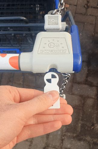 shopping cart token BMW chip  key