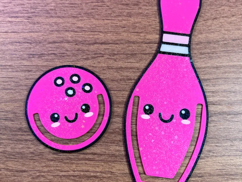 Bowling Ball & Pin Bookmark Kawaii Book Accessory
