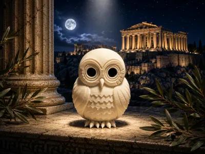 Athena Owl Figurine