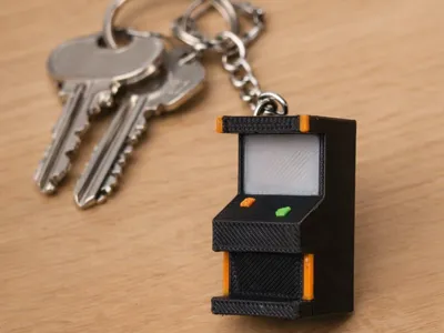 Arcade Machine Keychain | Mini Arcade Machine