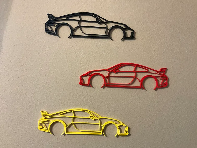 Porsche GT3 991.2 Silhouette Wall Art