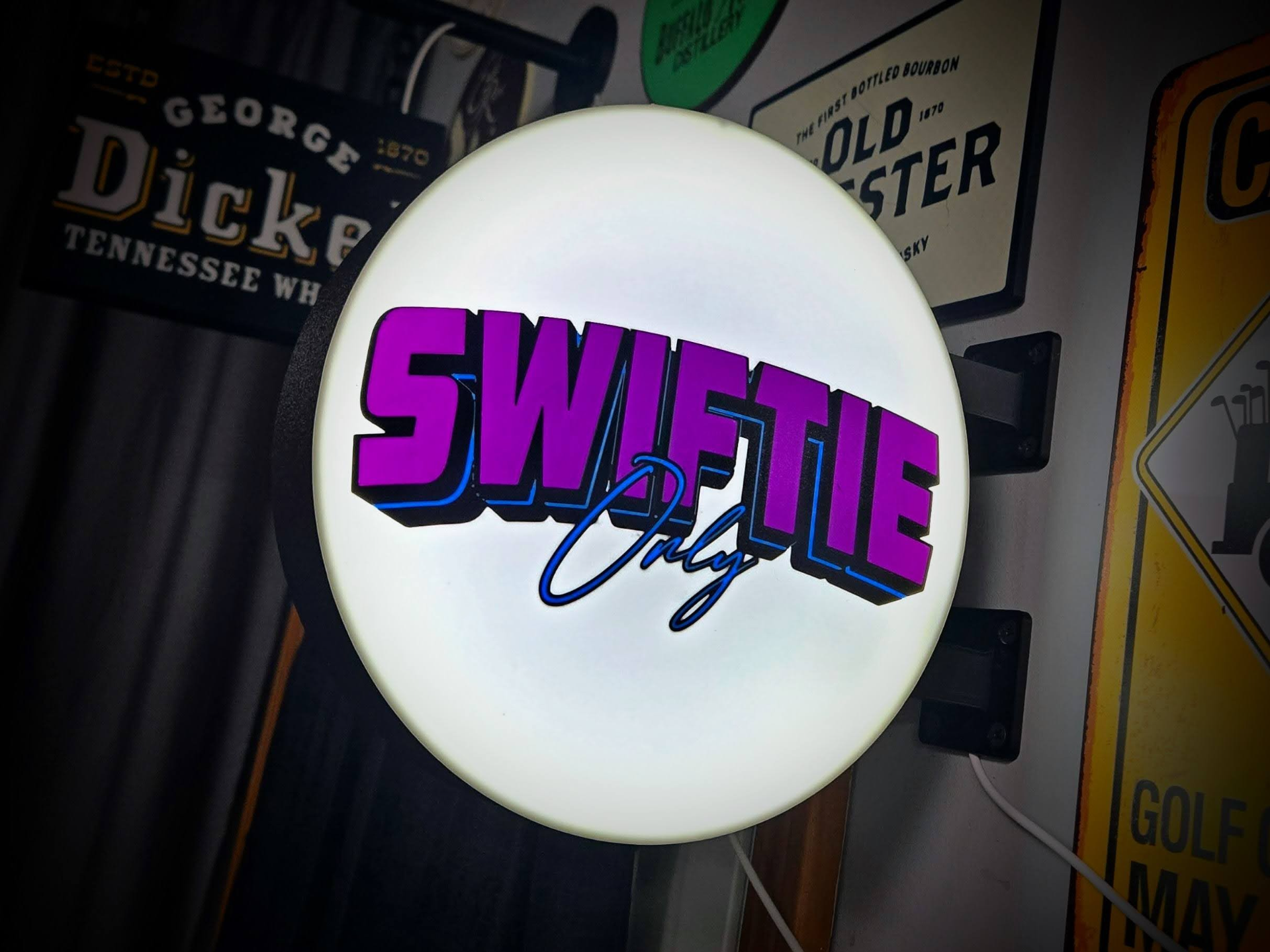 SWIFTIE Only ~ 2-Sided Round Lightbox