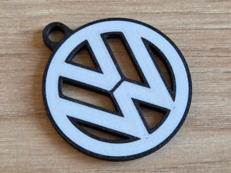 VW Car Logo Keychain dual-color