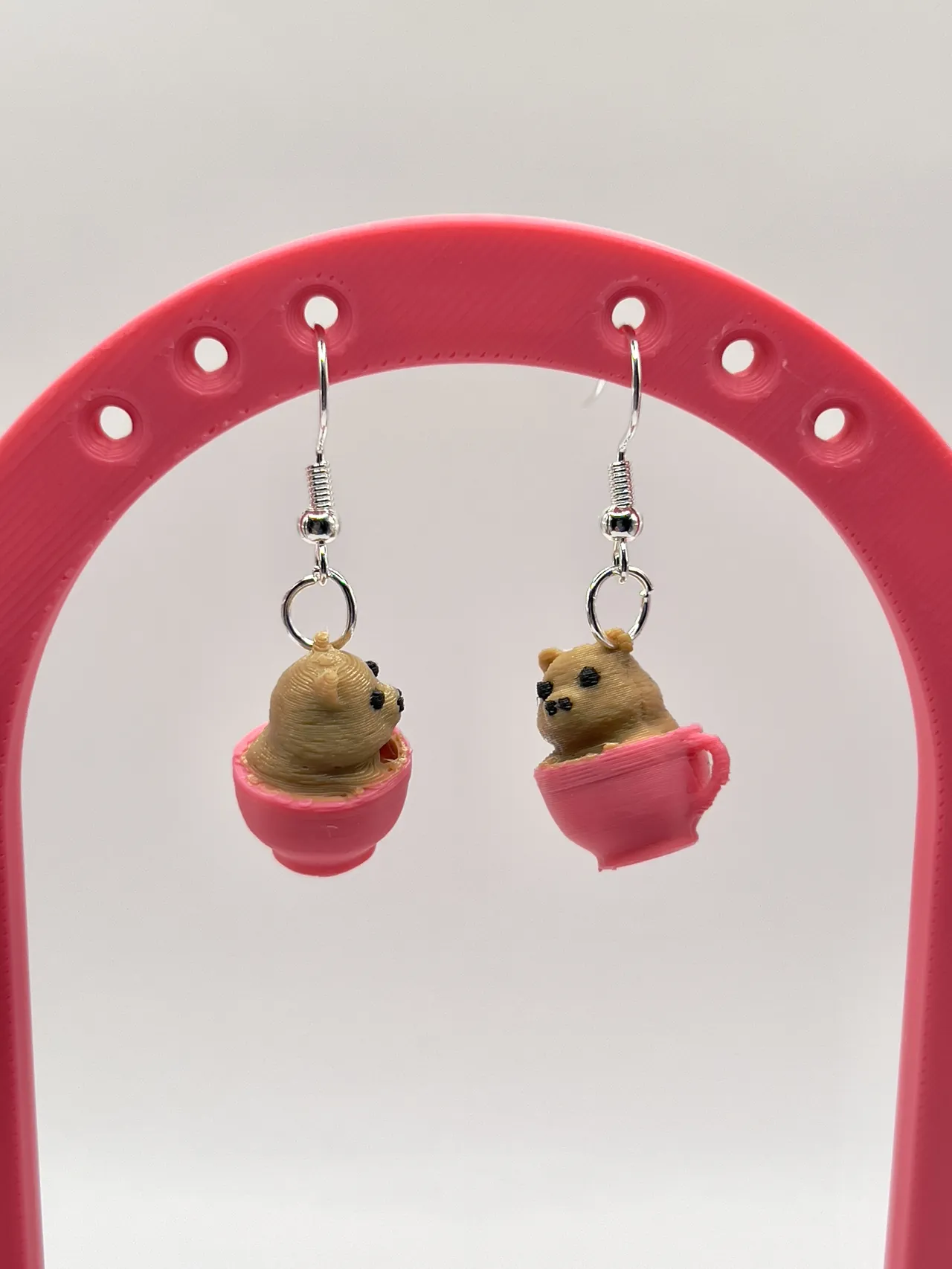 Capybara Teacup Earrings view 4