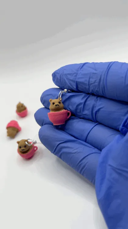 Capybara Teacup Earrings view 2