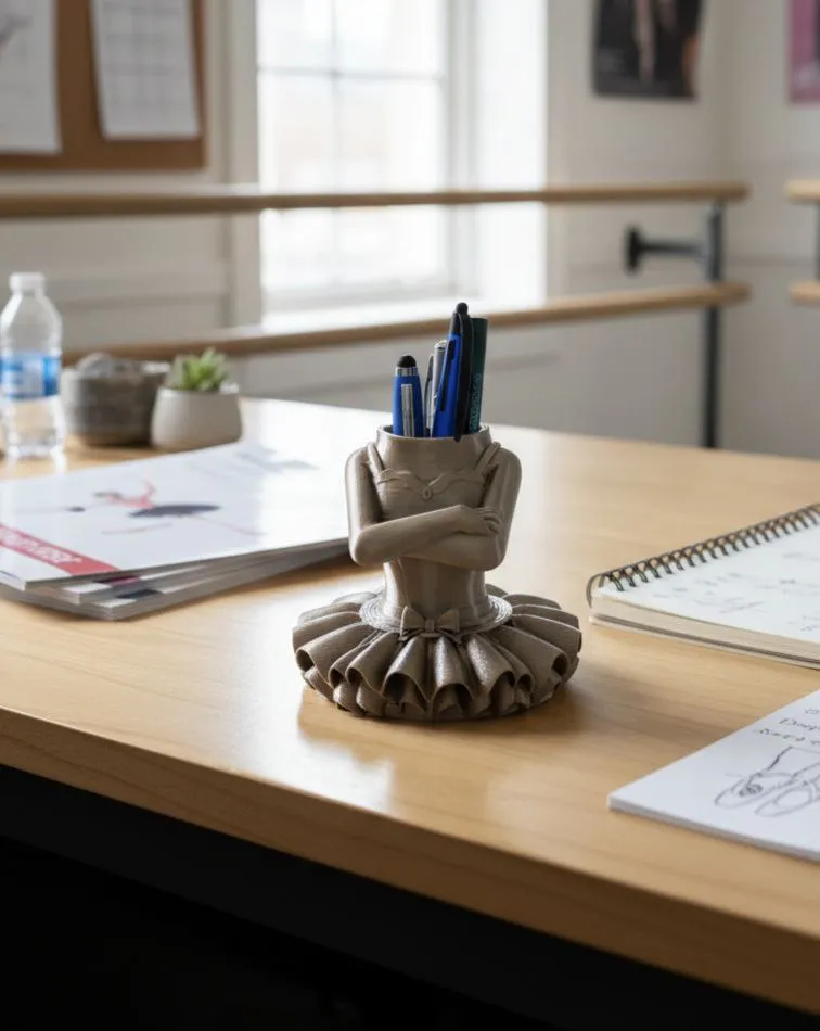 Ballerina Pen Holder with Tutu
