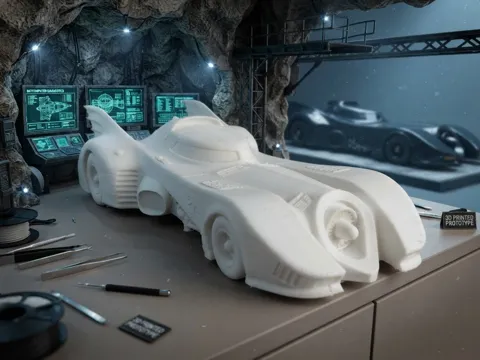 Modelo para impresión 3D: 1989 Batmobile | Classic Batman Movie Car — referencia de MakerWorld