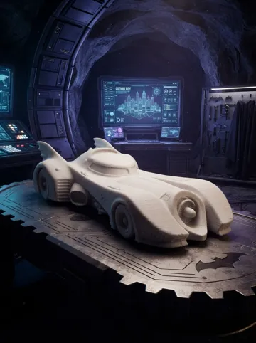 Modelo para impresión 3D: 1989 Batmobile | Classic Batman Movie Car — vista de referencia 4