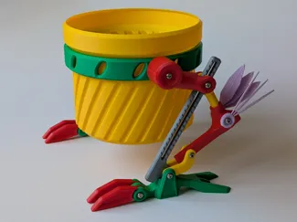 "Cluckulus Prime" - Mech-chicken desktop organizer