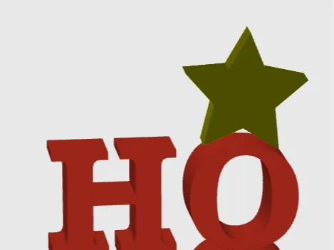 Ho Ho Ho sign with star on top