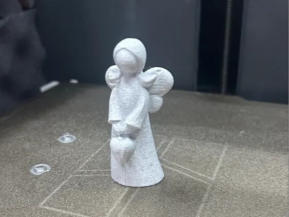 Minimalist Angel with Heart Figurine
