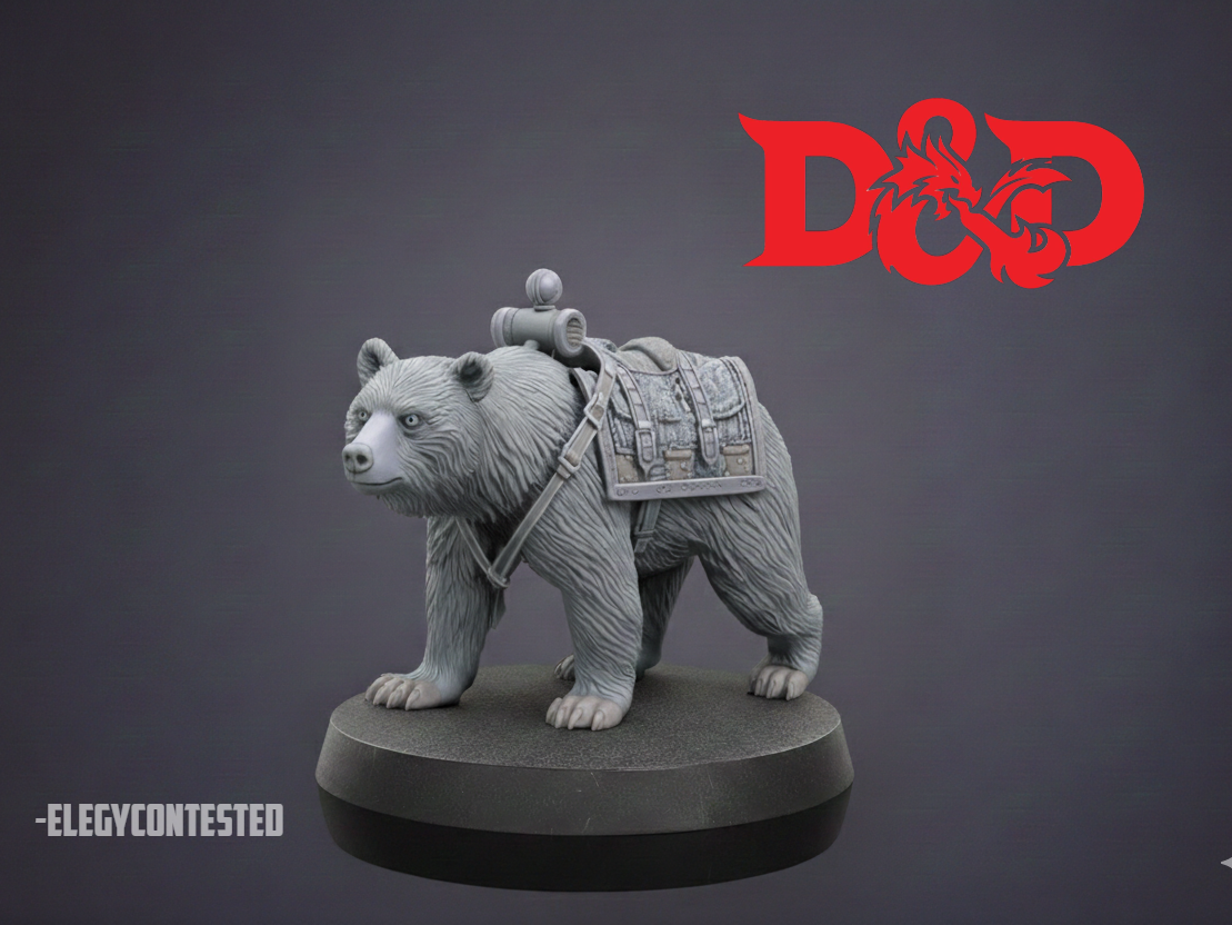 DnD Ready - Bear With Saddle (30mm)