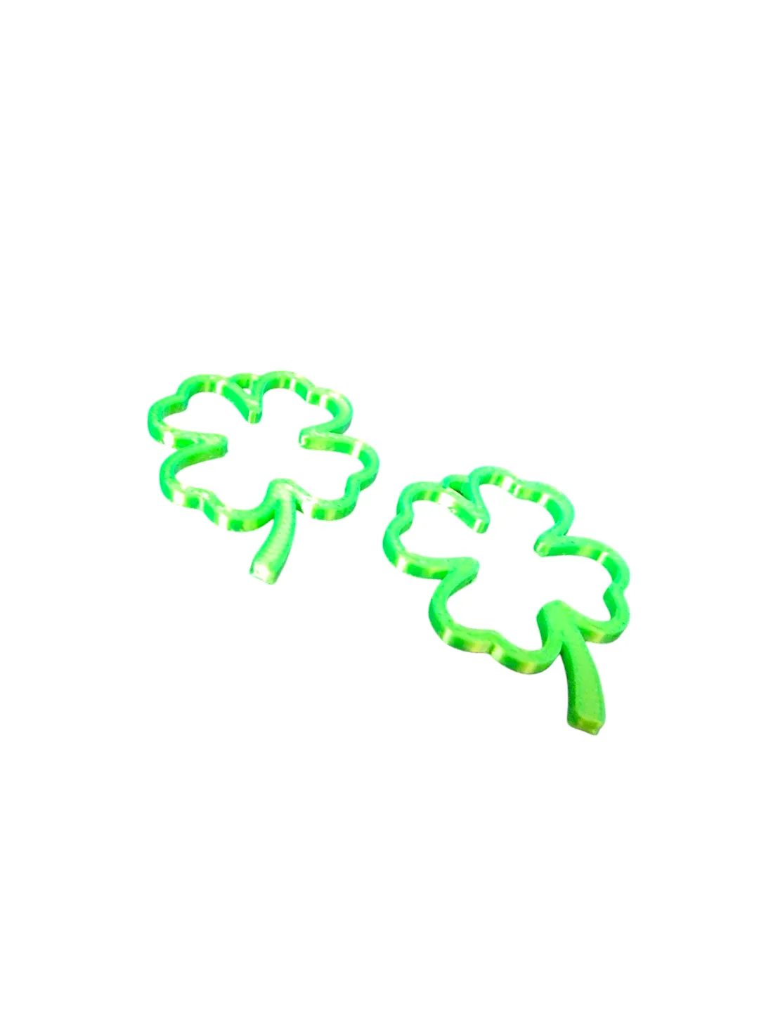 Simple Shamrock Earring (or Keychain Decor!) view 3